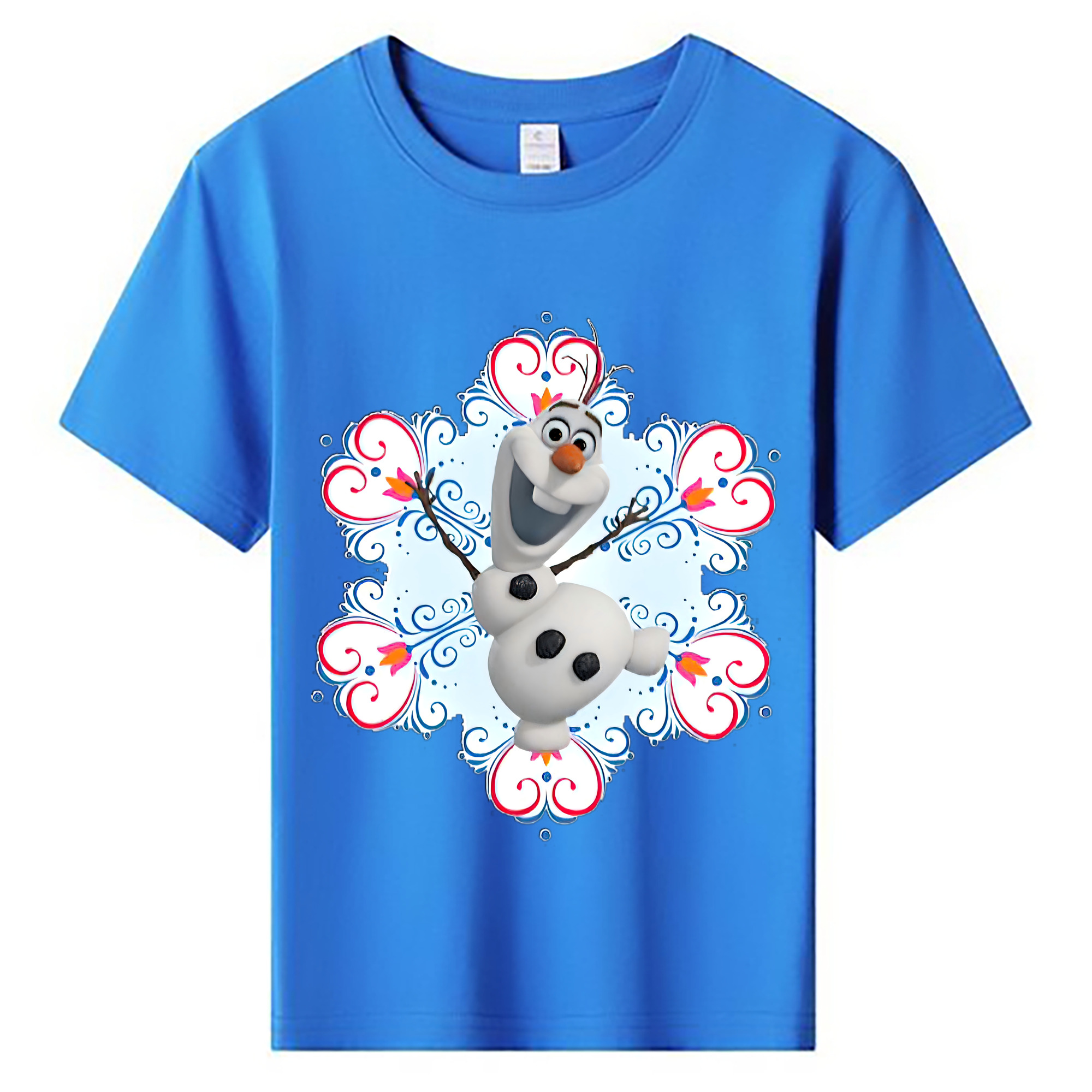 （画像用） アナと雪の女王 アンナ エルサ Frozen Anna Elsa 綿100％キッズTシャツ（フロントプリント）